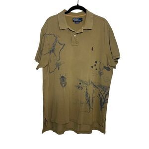 VTG Polo Ralph Lauren African Safari Silhouette Polo Shirt Men’s Size XL